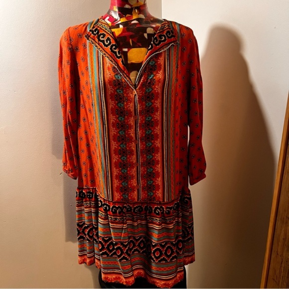 Jack By BB Dakota Oversized Western Bohemian Dress